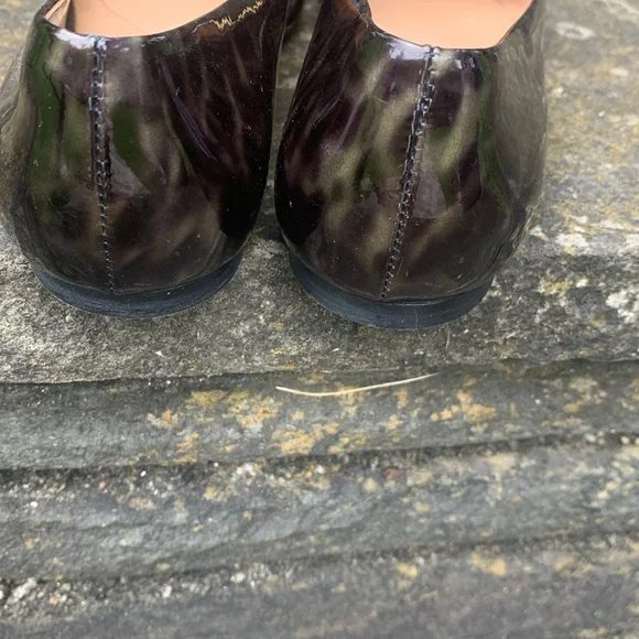 FERRAGAMO Tortoise/Animal Patent & Lizard Embossed cap Ballerina Flat sz… - Picture 4 of 14